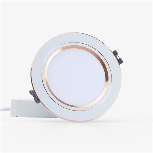 Led âm trần AT10 9w viền vàng 3 màu Rạng Đông - LK 90 