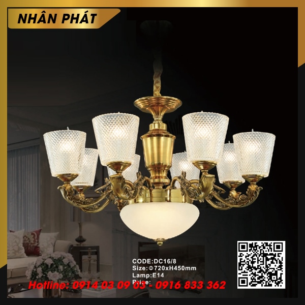 Đèn chùm tân cổ điển DC16/8
