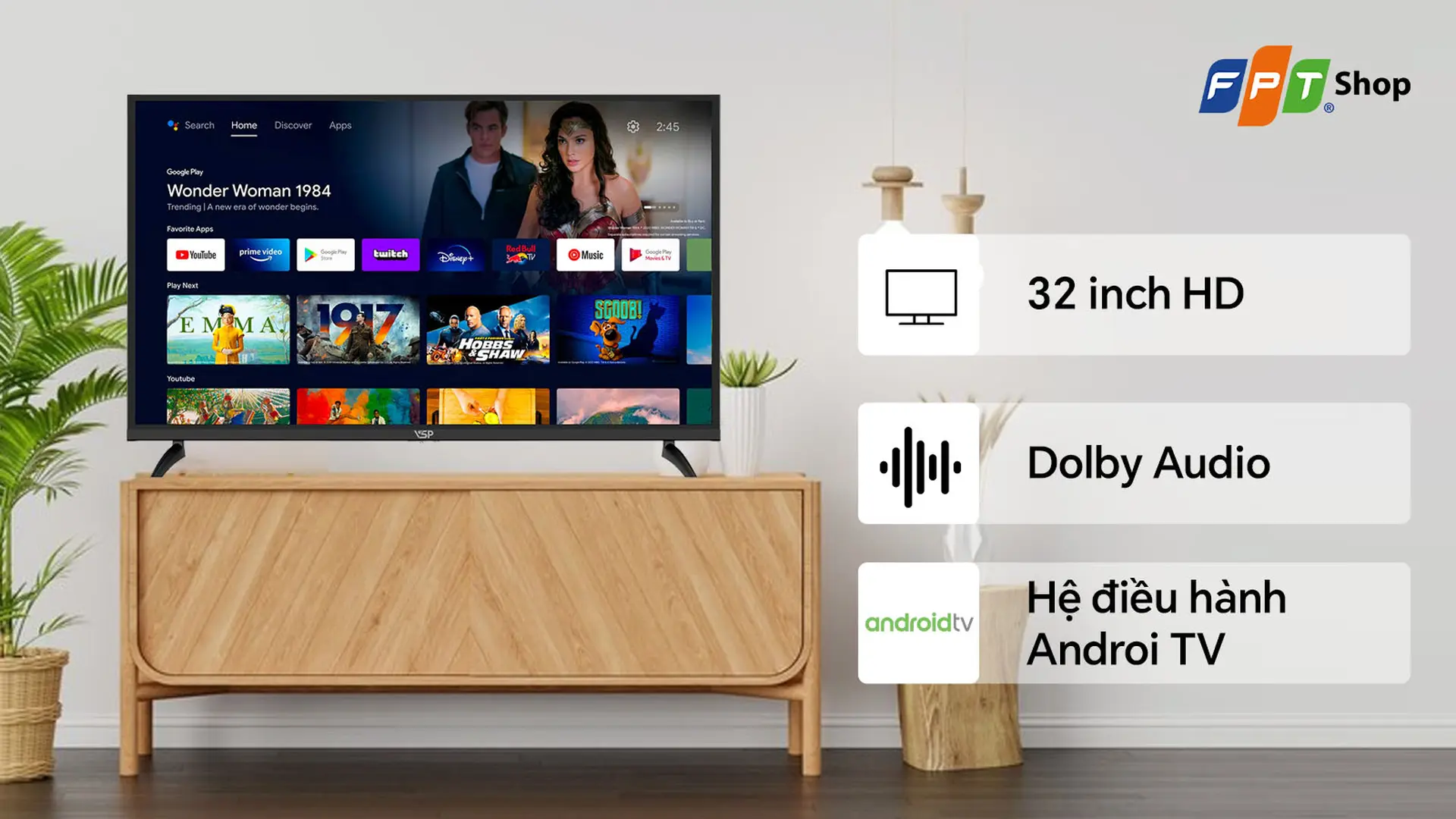 VSP Android TV 32 inch HD VUA32AUH01
