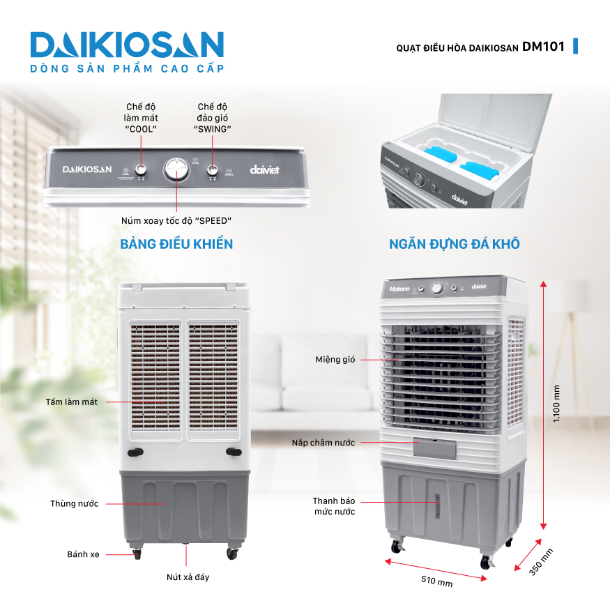 Quạt Điều Hòa Daikiosan DM101