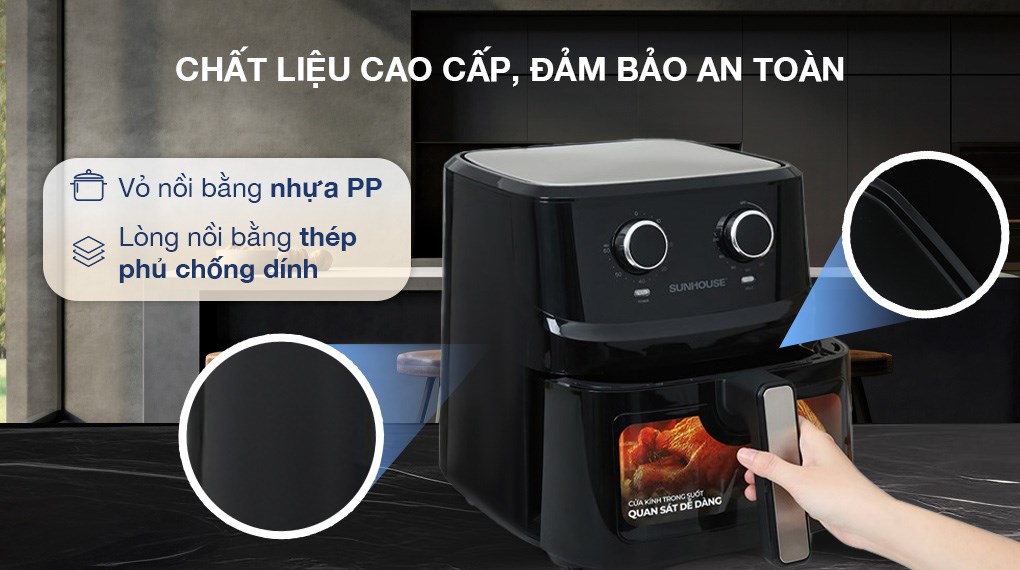 Nồi chiên không dầu Sunhouse SHD4030 6.5 lít