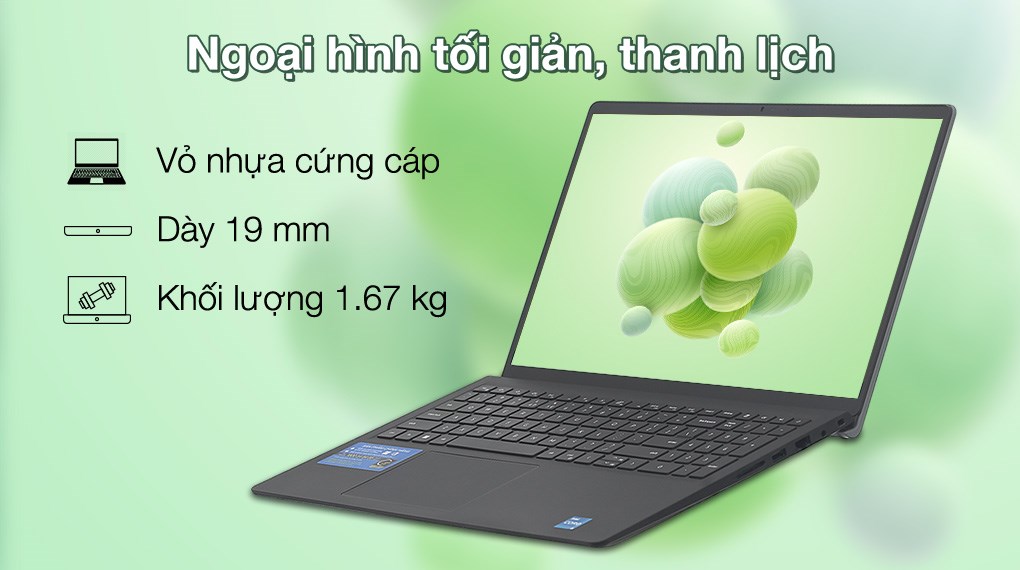 Laptop Dell Inspiron 15 3520 i3 1115G4/ 8GB/ 512GB/ Win11/ Bạc