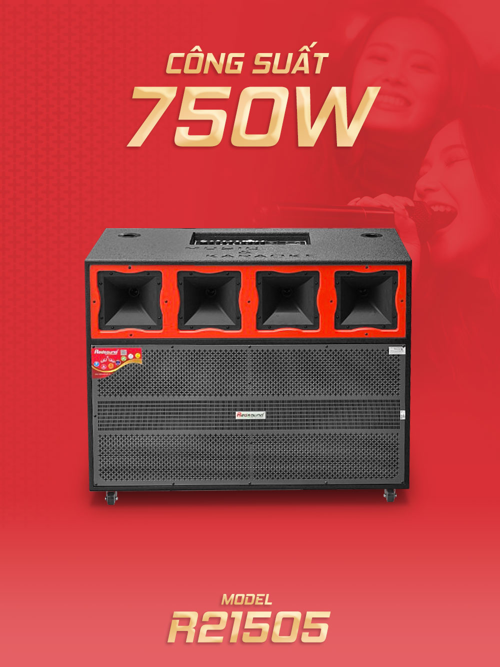 Loa kéo di động Redsound R21505 bass 4 tấc đôi