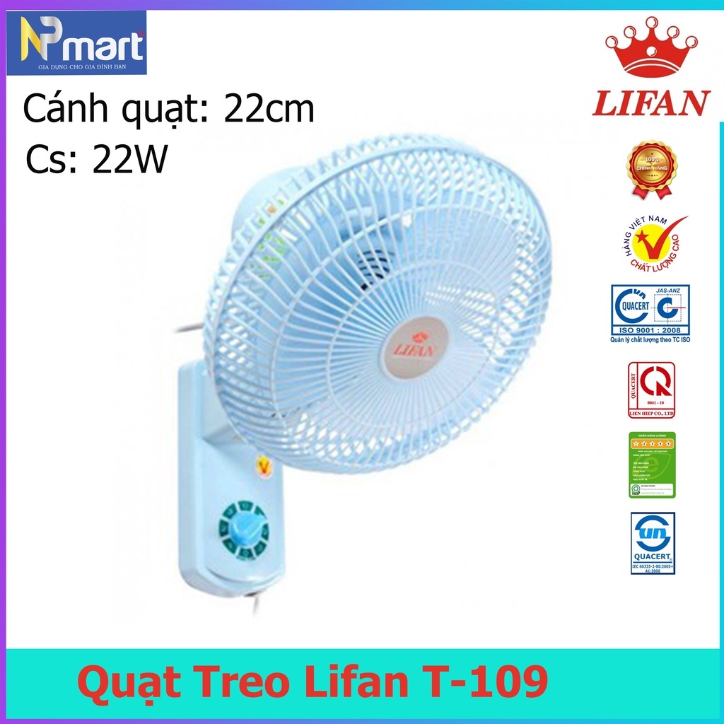 Quạt treo tường Lifan T-109 mini