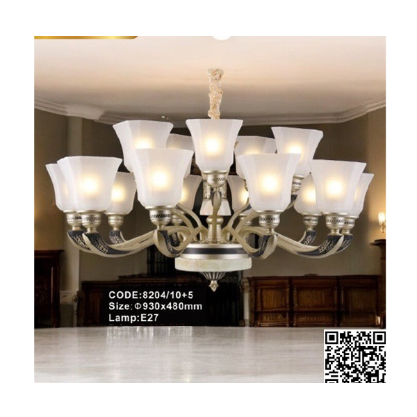 Đèn chùm nến tân cổ điển 8204/10+5