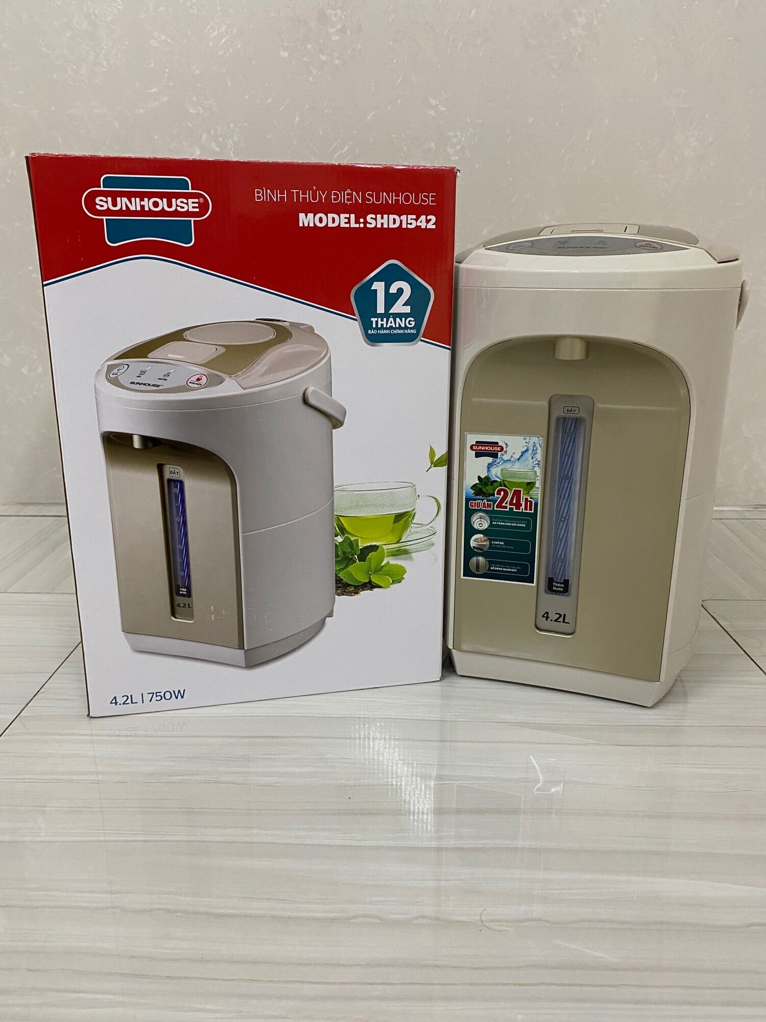 Bình thủy điện Sunhouse SHD1542 4.2 lít