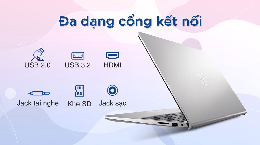 Laptop Dell Inspiron 3520 i5 1235U/ 16GB/ 512GB/ 120Hz/ OfficeHS/ Win11/ Bạc