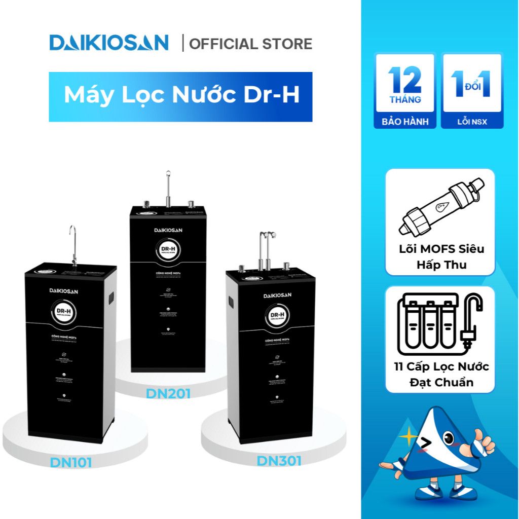 Máy lọc nước RO Dr.H nóng nguội lạnh 2D Daikiosan DN301