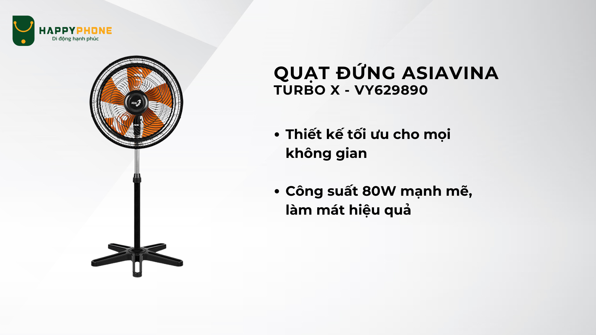 Quạt đứng ASIAVINA Turbo X - VY629890 - Đen