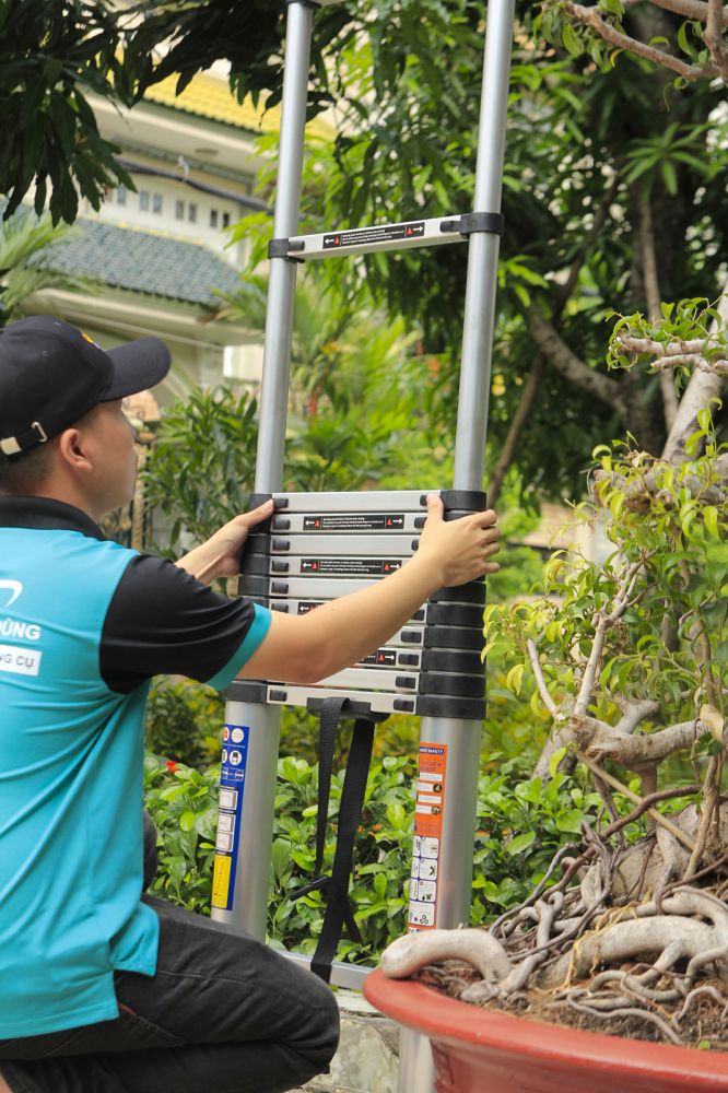 Thang nhôm rút đơn 5.9m Đông Á