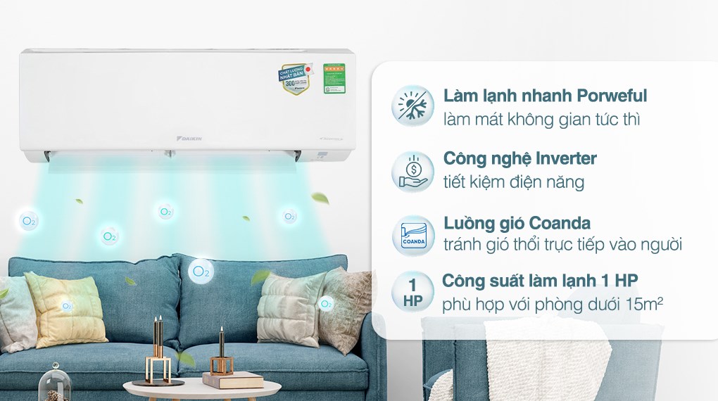 Máy lạnh Daikin Inverter 1 HP F/ATKB25YVMV