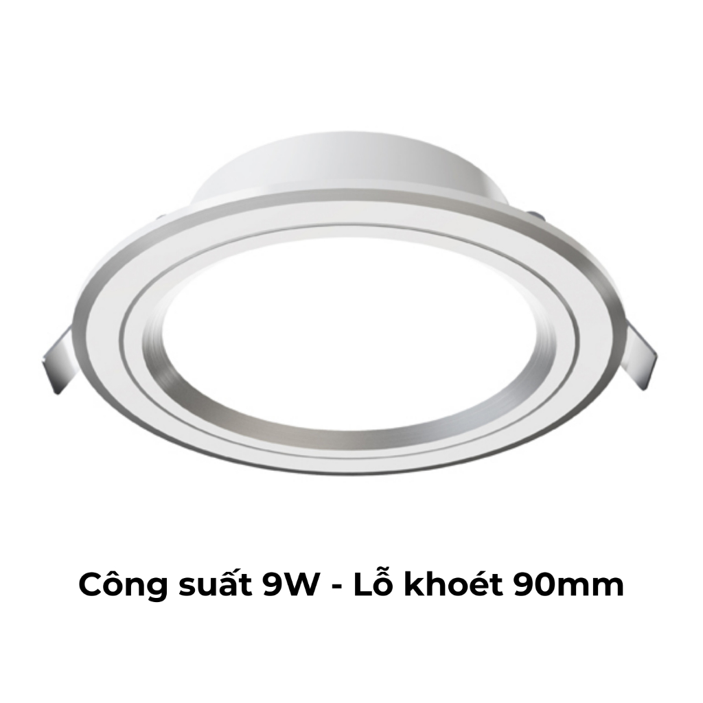 LED Downlight Panasonic  9W, Color Rim - Silver - 4000k - Trung tính