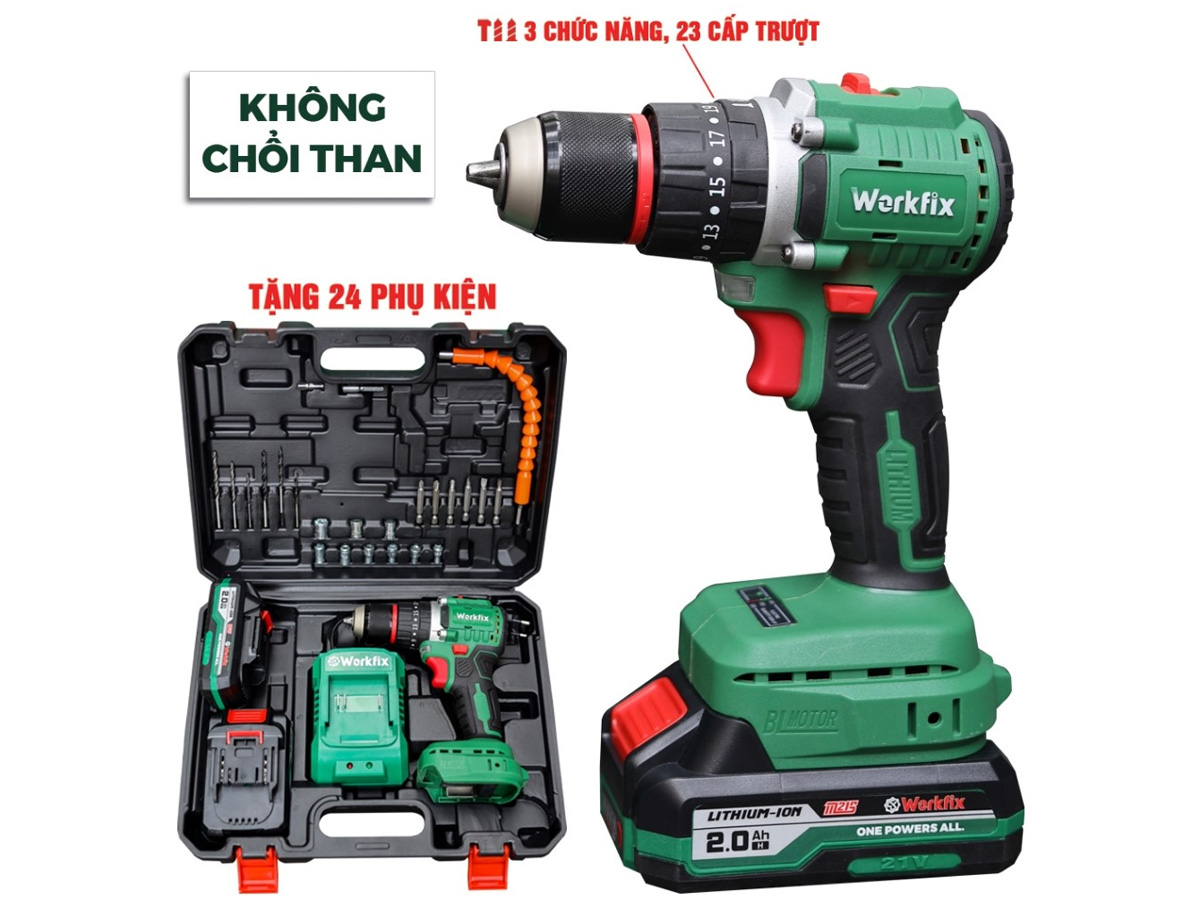 Bộ máy khoan Workfix WF-ID2110BL