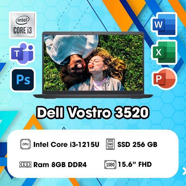 Laptop Dell Inspiron 15 3520 i3 1115G4/ 8GB/ 512GB/ Win11/ Bạc