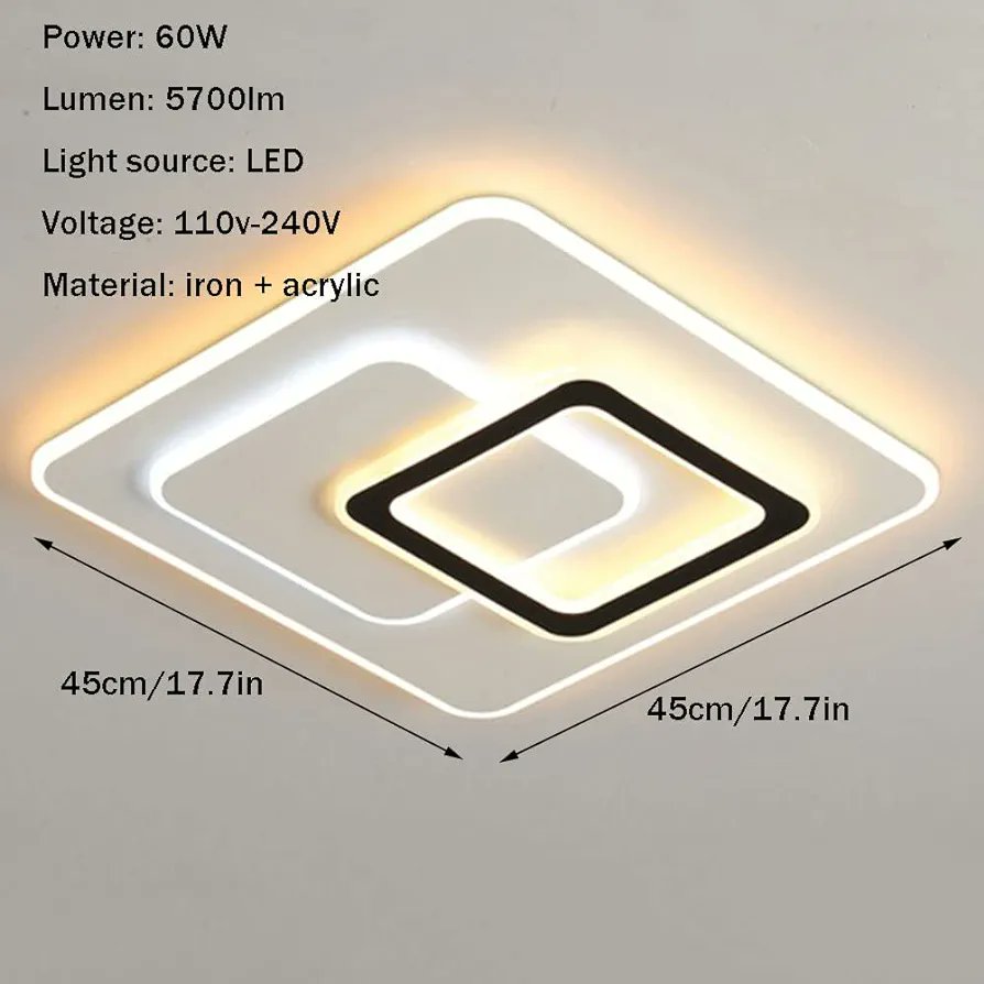 Đèn áp trần LED vuông 3 chế độ sáng ML 9878 L500xW500xH80