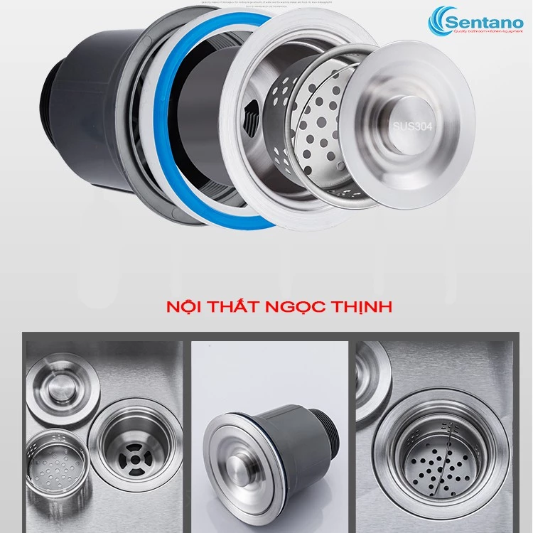 Chậu INOX 304 Đúc 100x48 RDT 