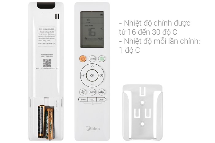 Máy lạnh Midea Inverter 1 HP MSAG-10CRDN8