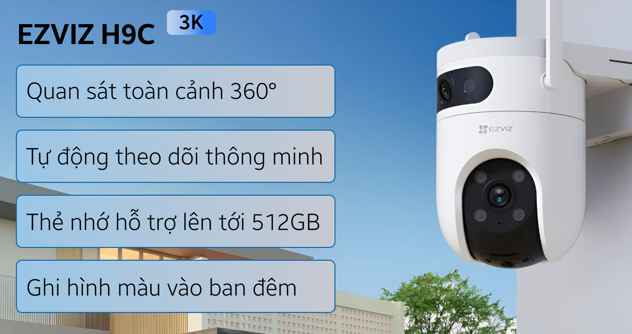 Camera 2 Mắt Ezviz H9C 3K 10MP