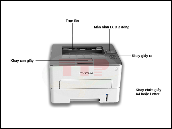 Máy in laser đen trắng PANTUM P3010DW (A4/A5/ Đảo mặt/ USB/ WIFI)