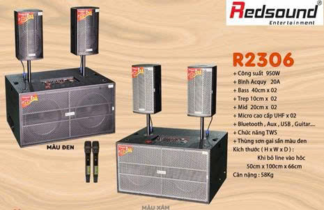 Loa tủ RedSound 4T đôi 2 column R-2306 ( 950W) 