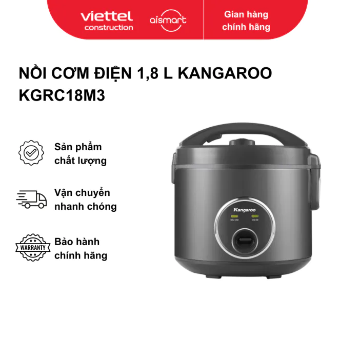 Nồi cơm điện Kangaroo 1.8 lít KGRC18M3