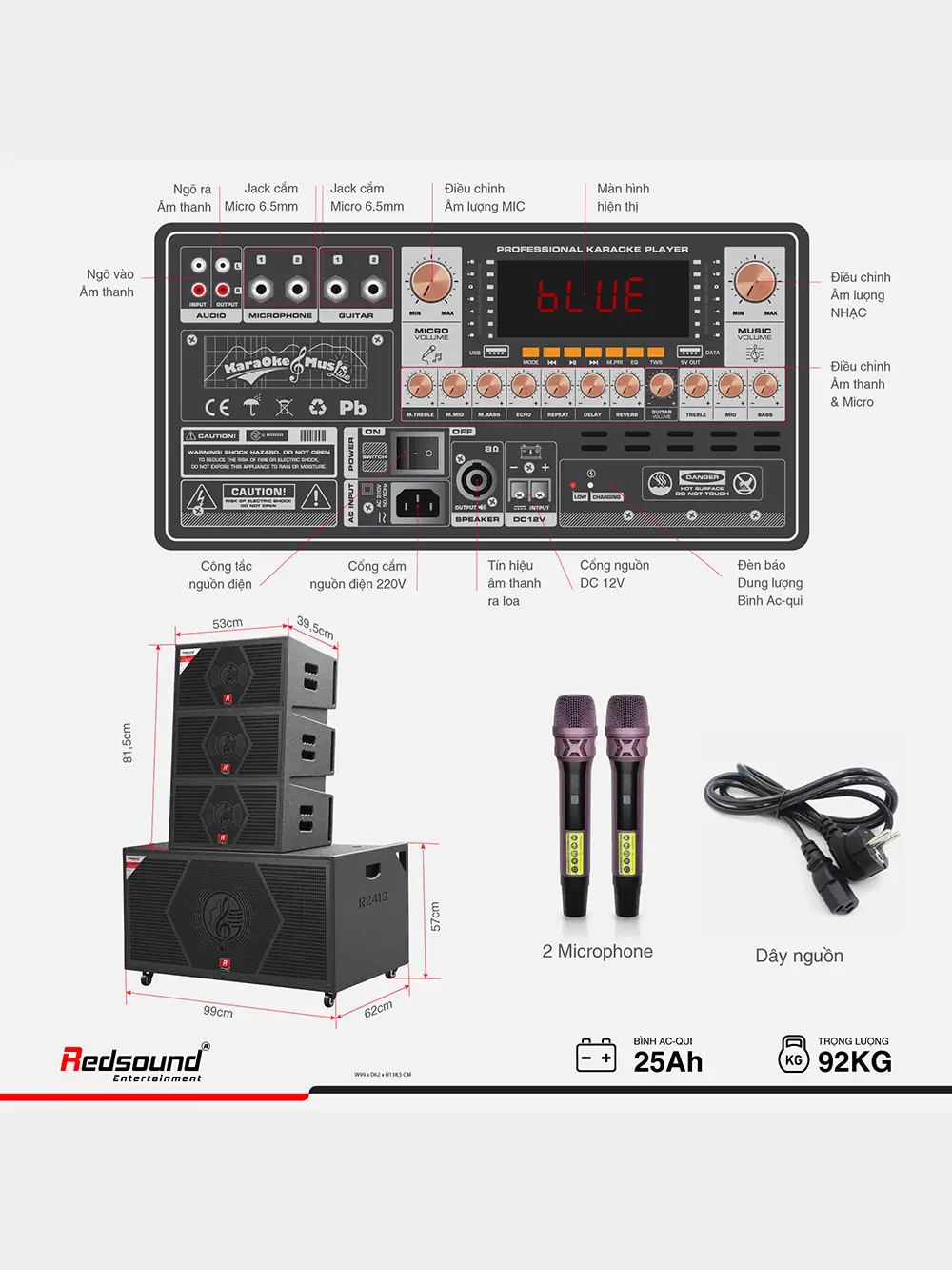 Loa array di động Redsound R2413