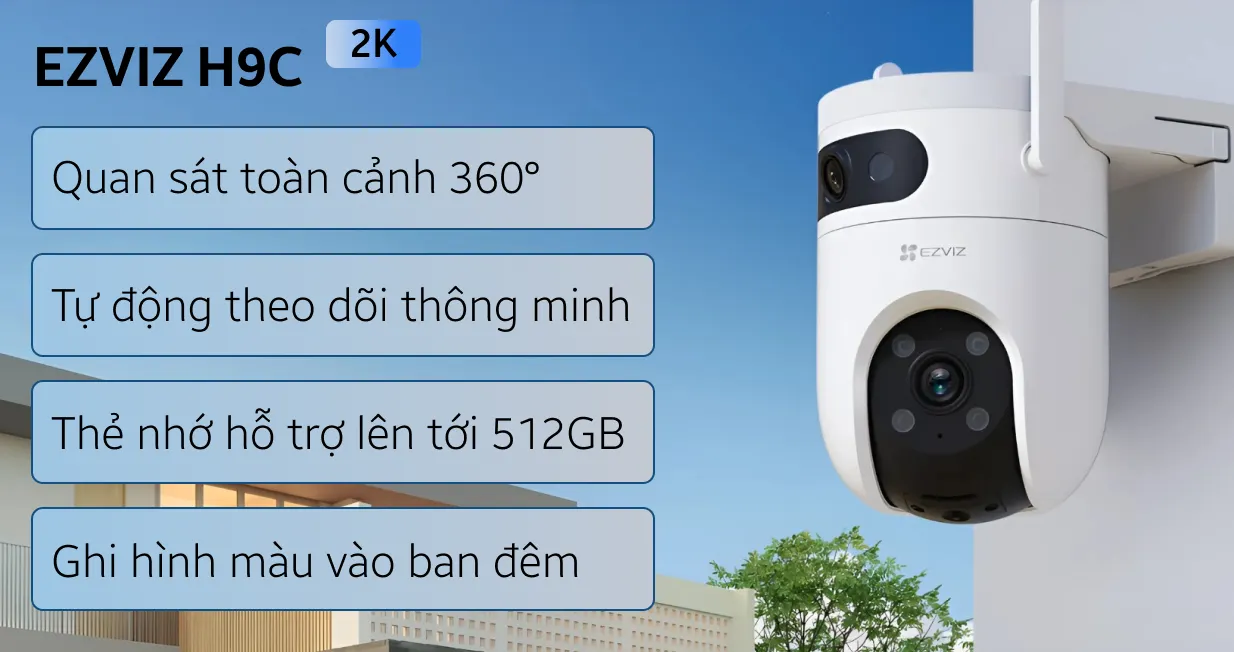 Camera IP ngoài trời 360 độ 6MP Ezviz H9C