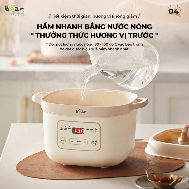 Nồi nấu chậm Bear 1.6L SB-NNC16