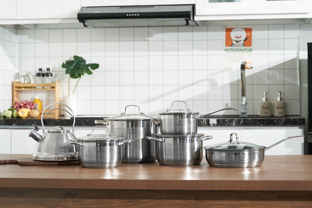 Bộ nồi inox 6 món Kailer KL-6666