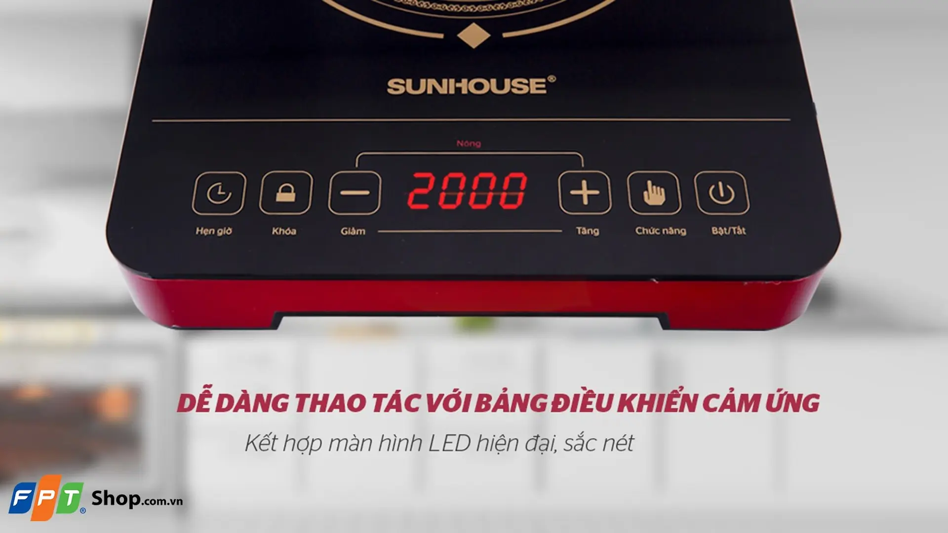 Bếp hồng ngoại đơn cảm ứng Sunhouse SHD6014 2000W