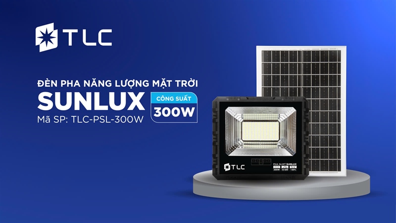 TLC Đèn pha NLMT Sunlux 300W trắng