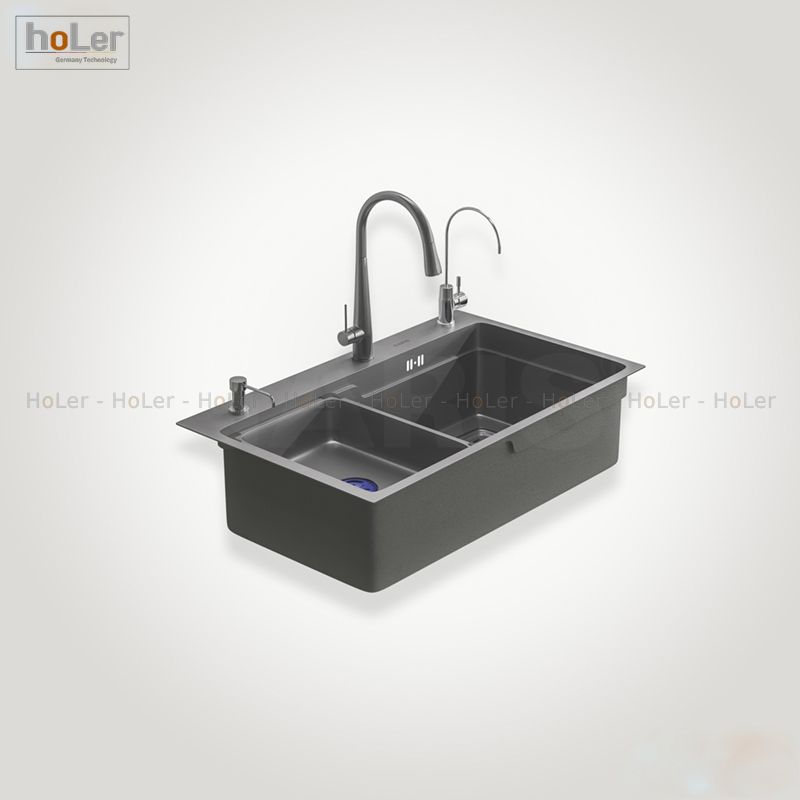 Chậu INOX 7846 NANO đen