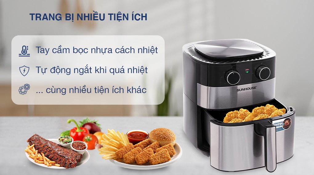 Nồi chiên không dầu Sunhouse SHD4026 6 lít