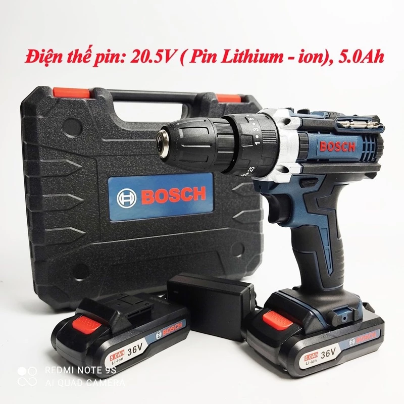 Máy Khoan Pin Bosch 36V + Tặng kèm Full phụ kiện