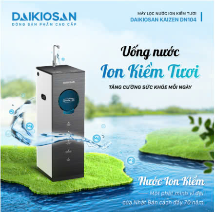 Máy lọc nước ion kiềm tươi nóng nguội lạnh Daikiosan DN305 (cho vùng pH thấp)