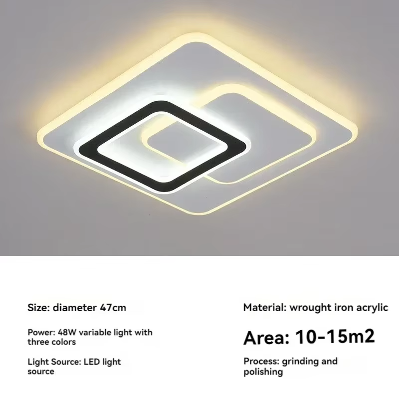 Đèn áp trần LED vuông 3 chế độ sáng ML 9878 L500xW500xH80