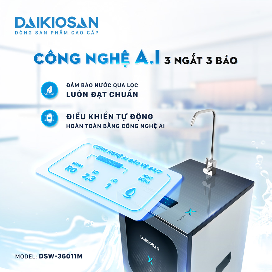 Máy lọc nước RO X-GUARD từ trường Daikiosan DSW-36011M