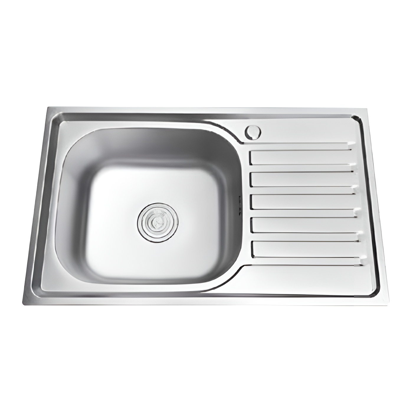 Chậu inox 1 hộc 1 bàn 750x450x230mm