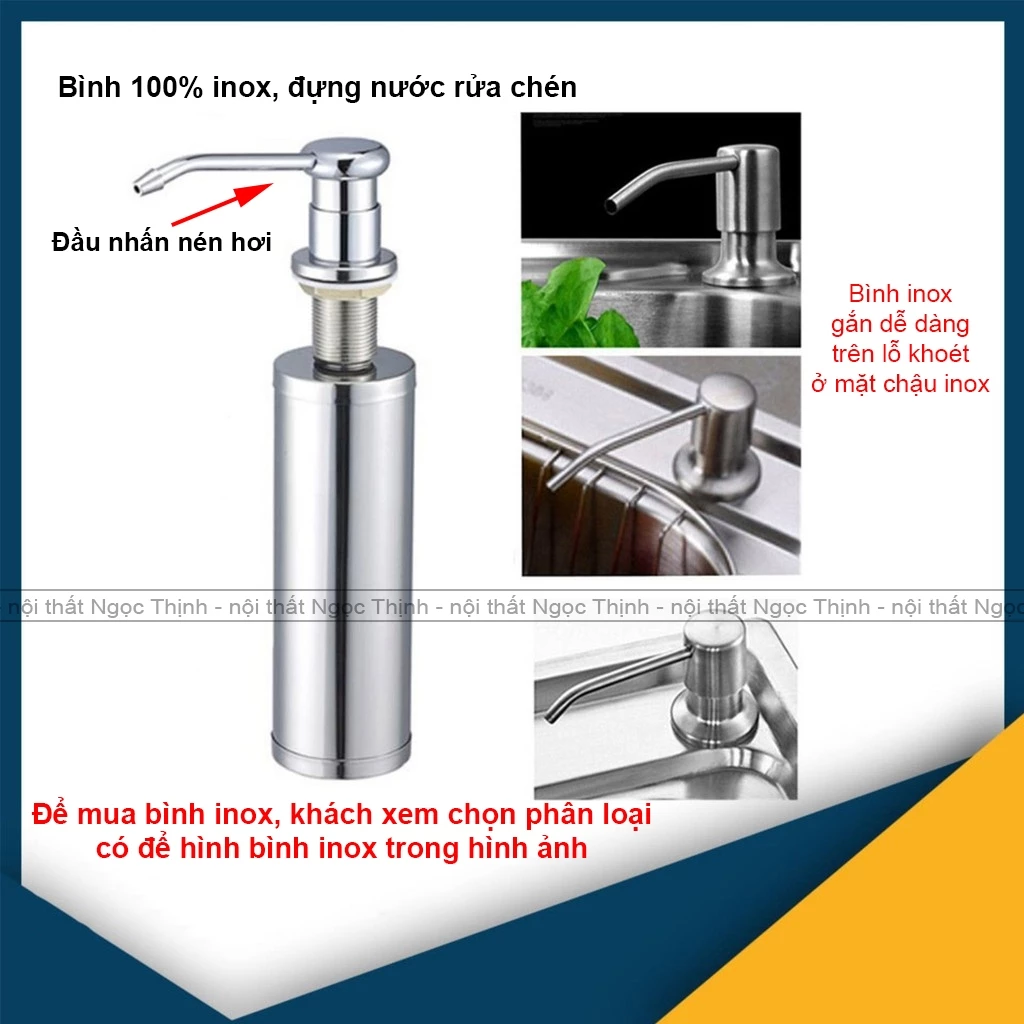Chậu INOX 304 Đúc 100x48 RDT 