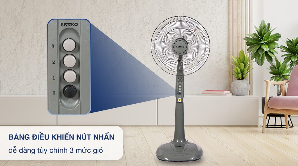 Quạt đứng Senko 3 cánh DH1600 47W