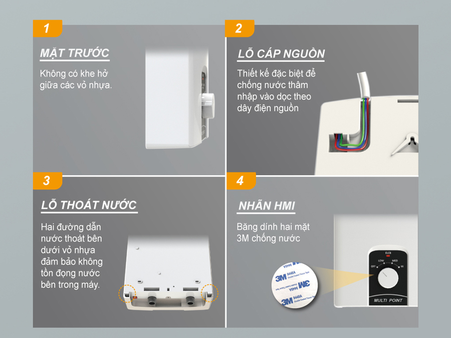 Máy nước nóng trực tiếp không có bơm trợ lực OTTOWA TM5502