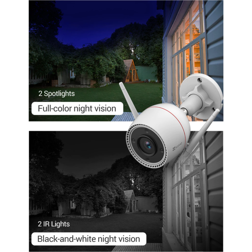 Camera Wifi EZVIZ H3C 3MP 2K, ban đêm có màu, chống nước