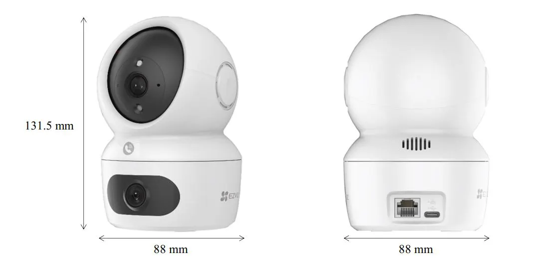 Camera IP 360 độ 8MP Ezviz 2 ống kính H7C