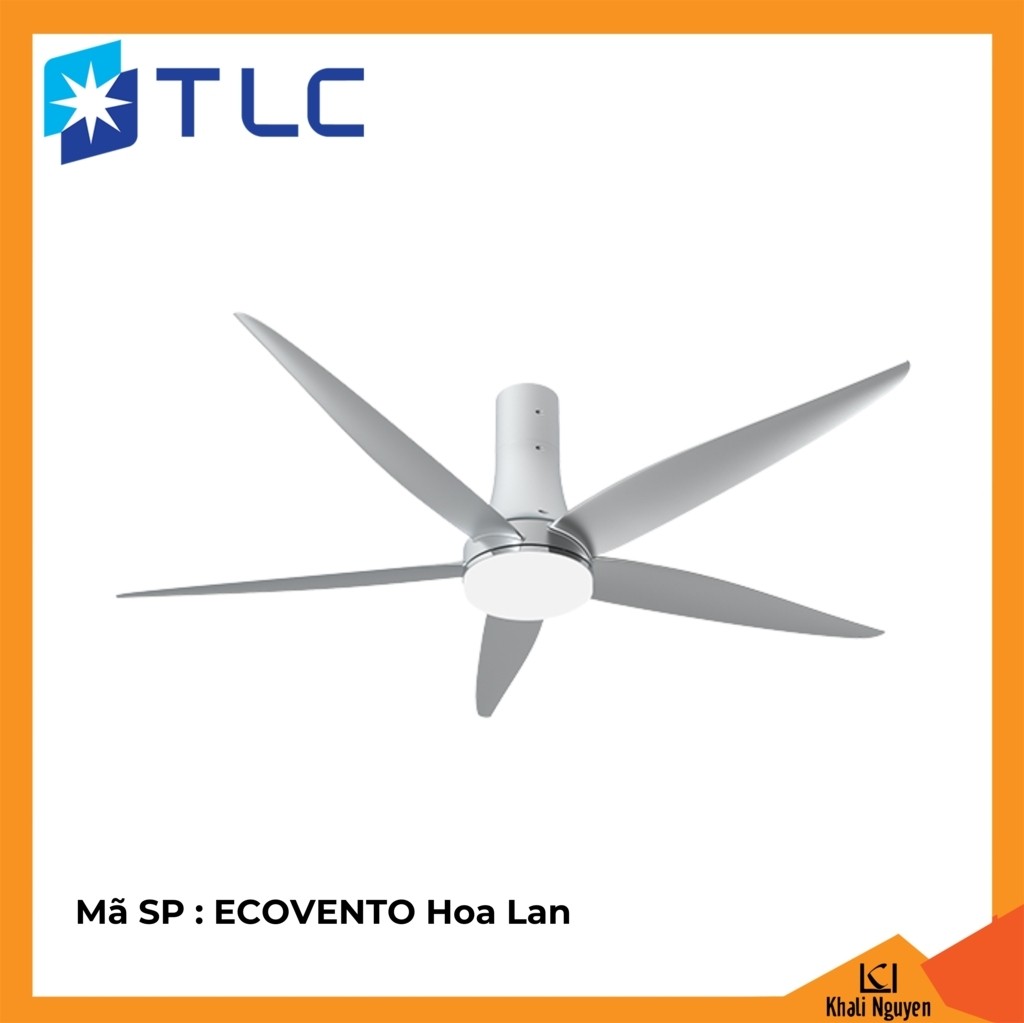 Quạt trần ECOVENTO Hoa Lan – Màu bạc