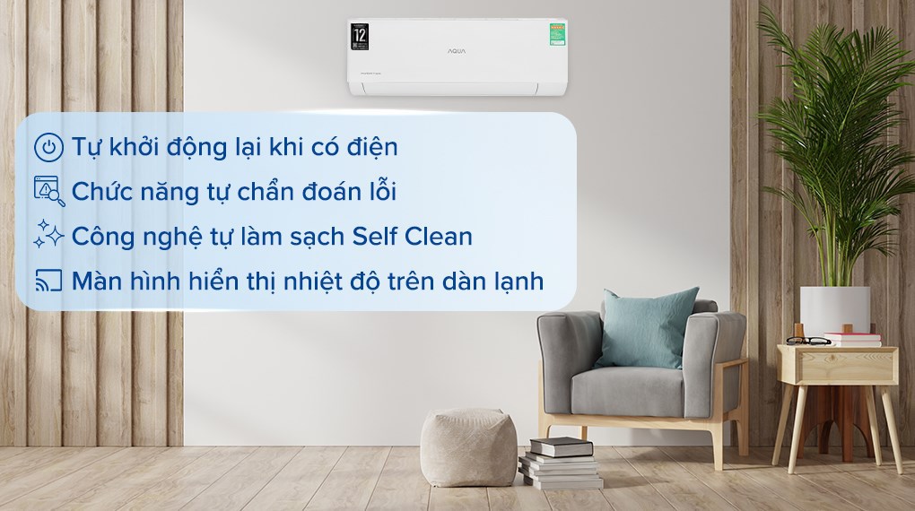 Máy lạnh AQUA Inverter 1 HP AQA-RV10QA2