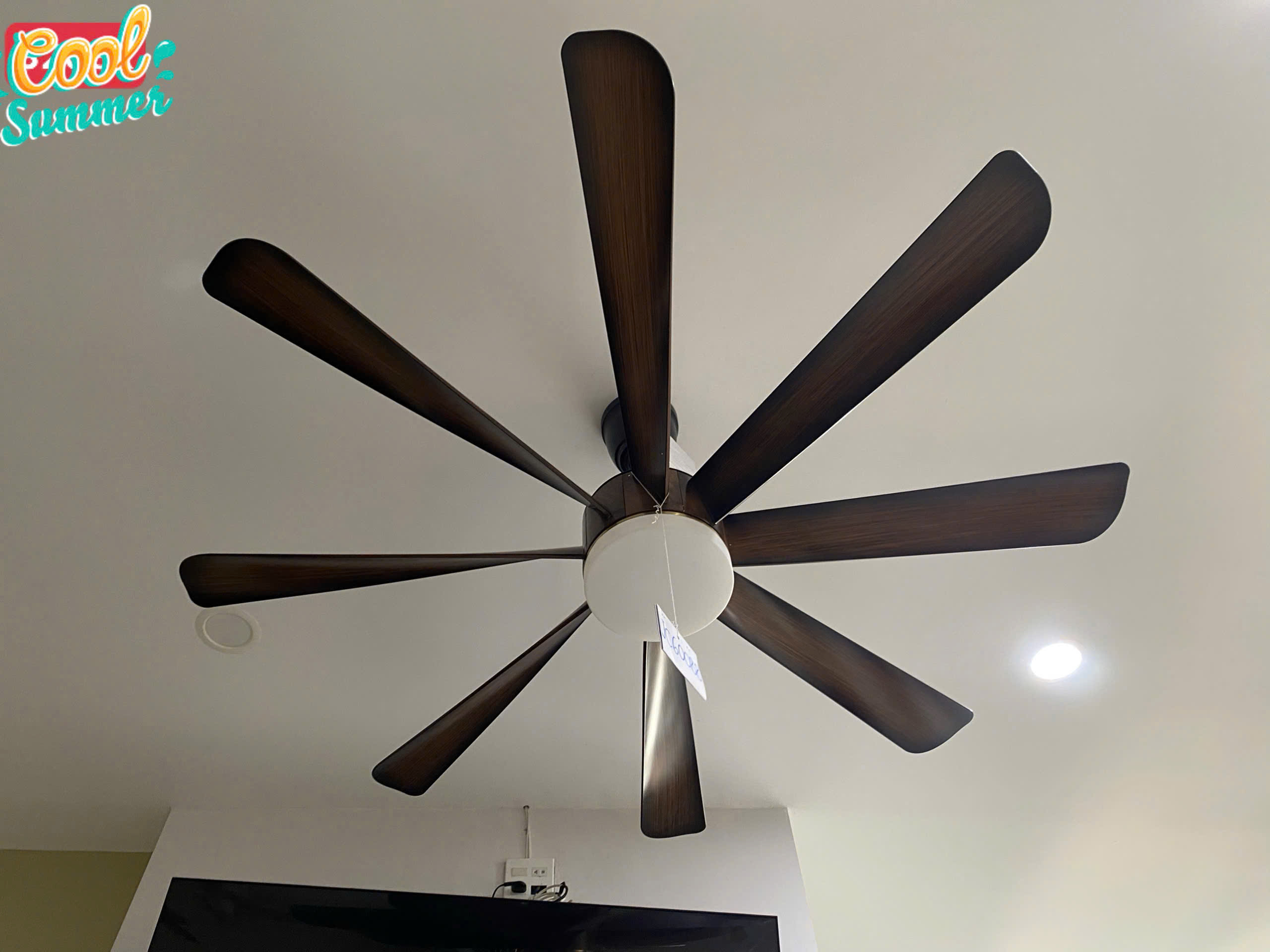 Quạt trần 8 cánh màu gỗ