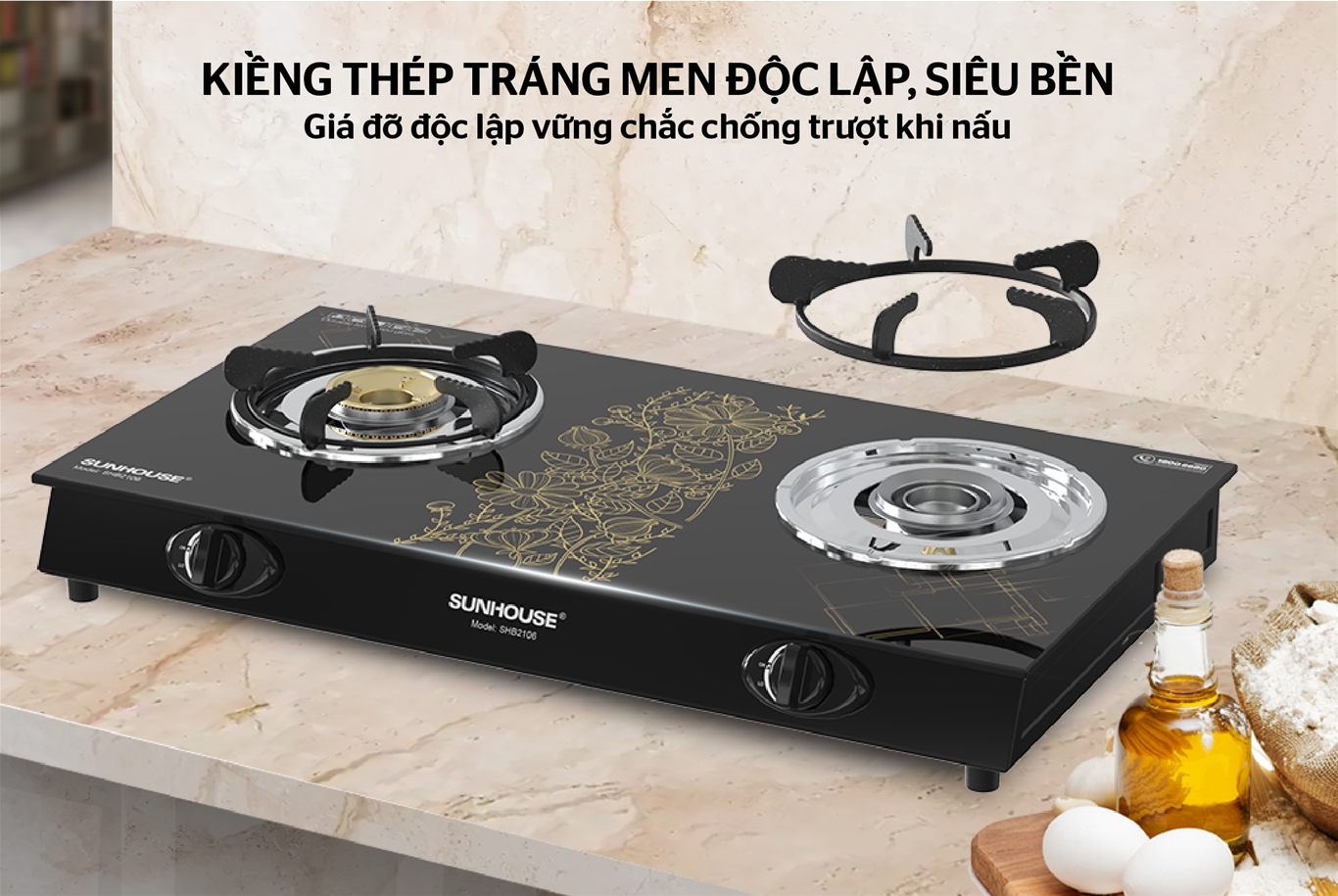Bếp gas dương kính Sunhouse SHB2106