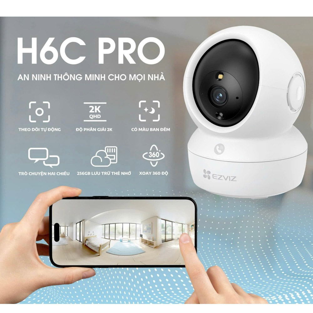 Camera Ezviz Xoay 360 Trong Nhà H6C Pro 2K (3.0MP)