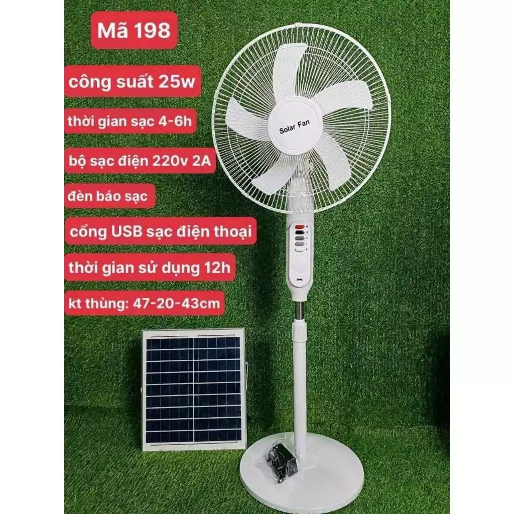 Quạt năng lượng mặt trời F198