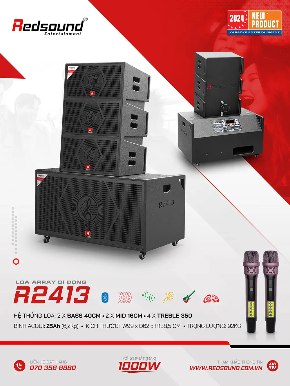 Loa array di động Redsound R2413